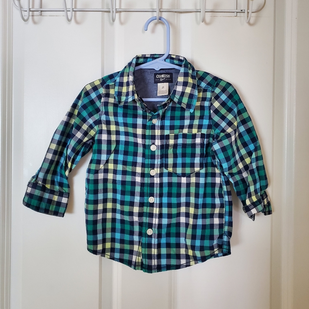 Osh Kosh toddler long sleeve button down. Size 2T